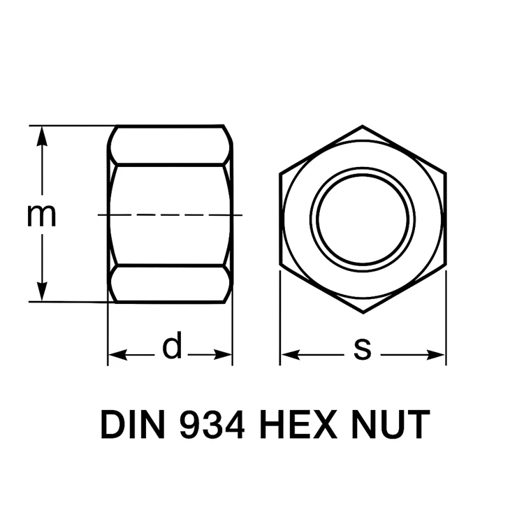 DIN 934 Hex Nuts Grade 8, Grade 10, Galvanized & Stainless Steel price